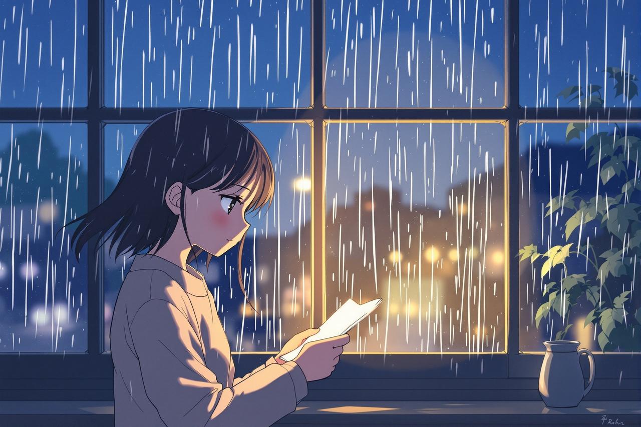 网络短剧 - 雨天的来信 - 深夜疗愈动漫短剧封面